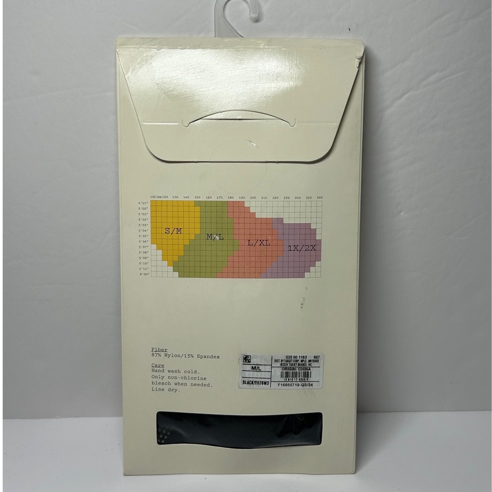 A New‎ Day Fashion Tights Black Fishnet Pattern Size M/L Brand New - Picture 5 of 9